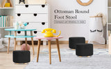 La Bella Upholstered Round Ottoman Set - 2 Pack