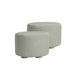 La Bella Upholstered Round Ottoman Set - 2 Pack