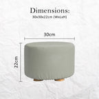 La Bella Upholstered Round Ottoman Set - 2 Pack