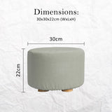 La Bella Upholstered Round Ottoman Set - 2 Pack