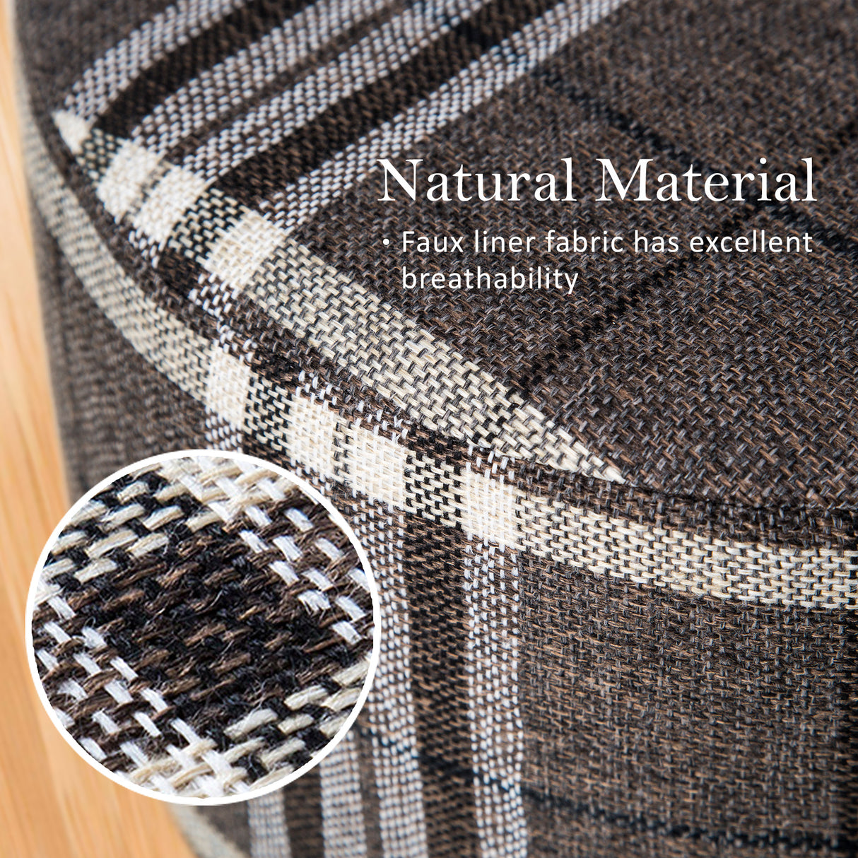 La Bella Upholstered Round Ottoman Set - 2 Pack