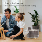 La Bella Upholstered Round Ottoman Set - 2 Pack