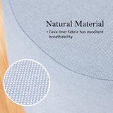 La Bella Round Faux Linen Ottoman Stool