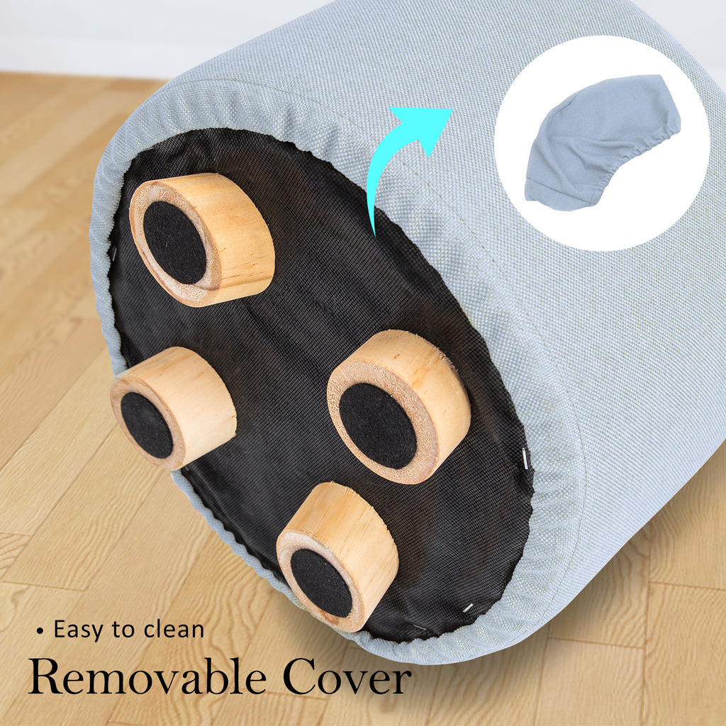 La Bella Upholstered Round Ottoman Set - 2 Pack