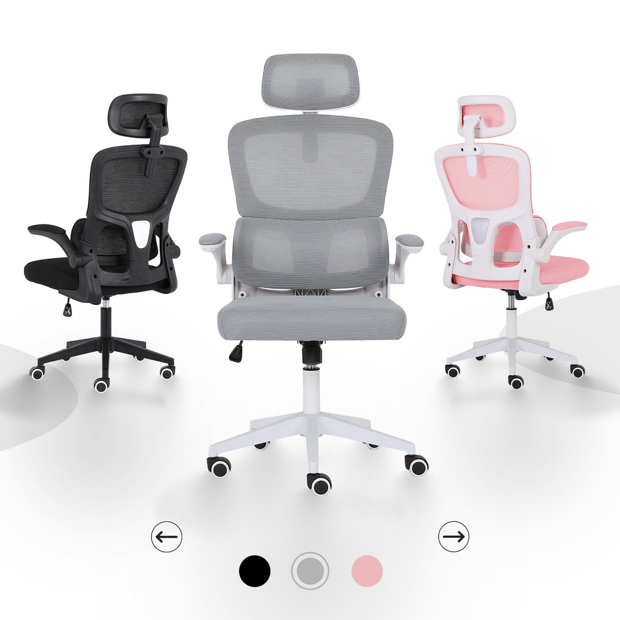 La Bella Grey Ergonomic Office Chair SITIO