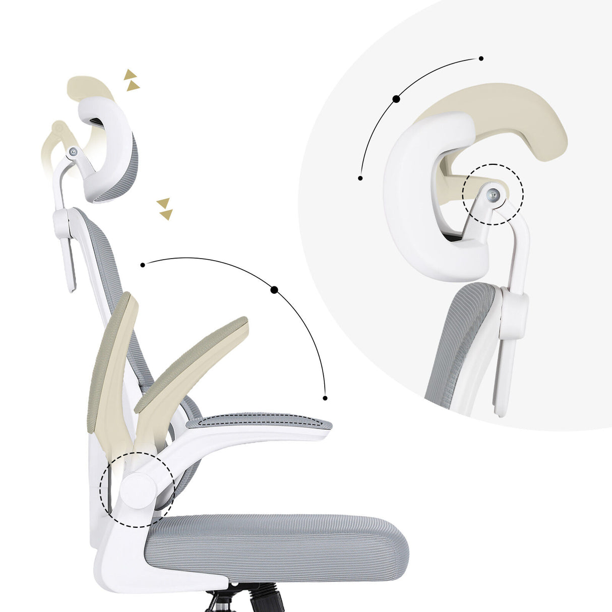 La Bella Grey Ergonomic Office Chair SITIO