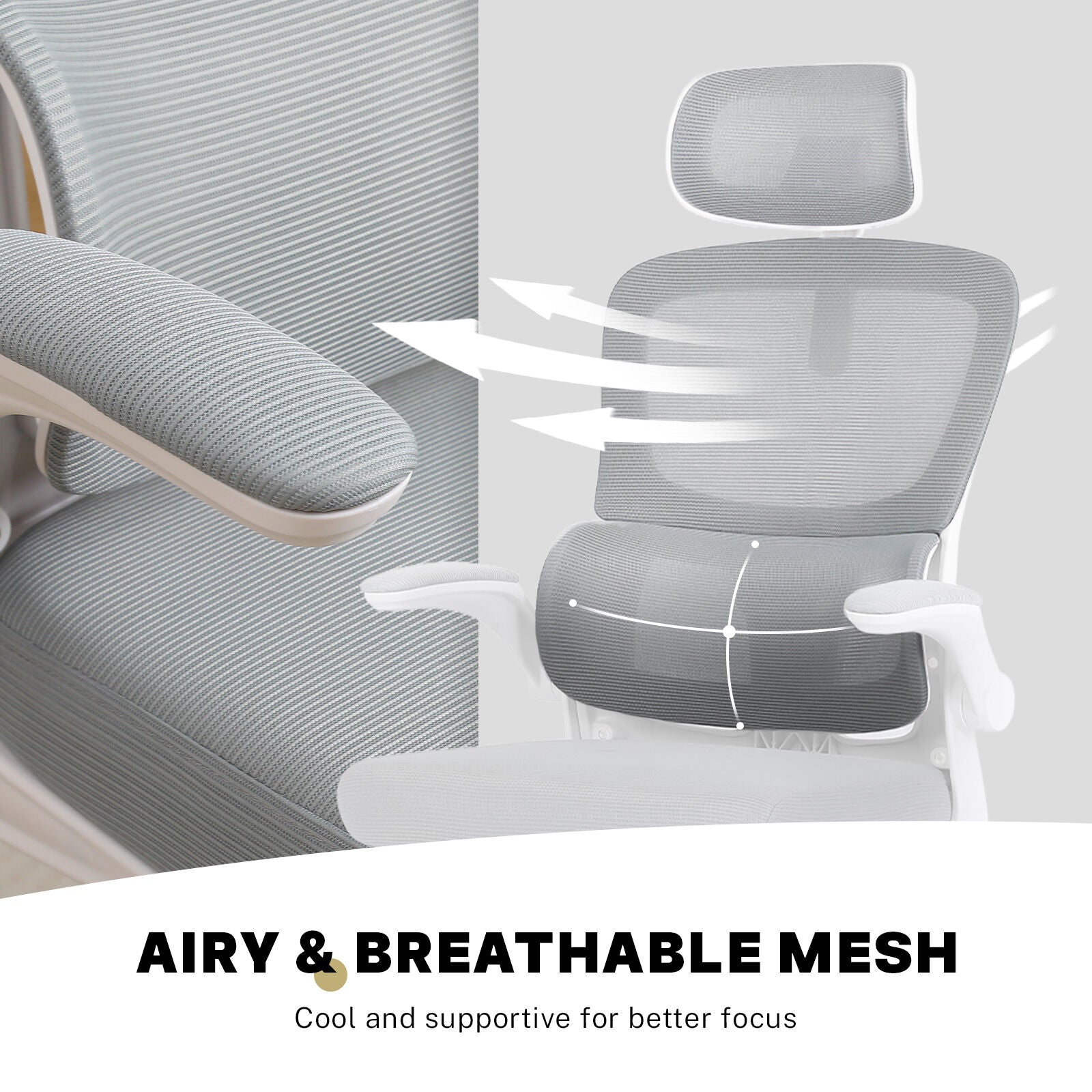 La Bella Grey Ergonomic Office Chair SITIO