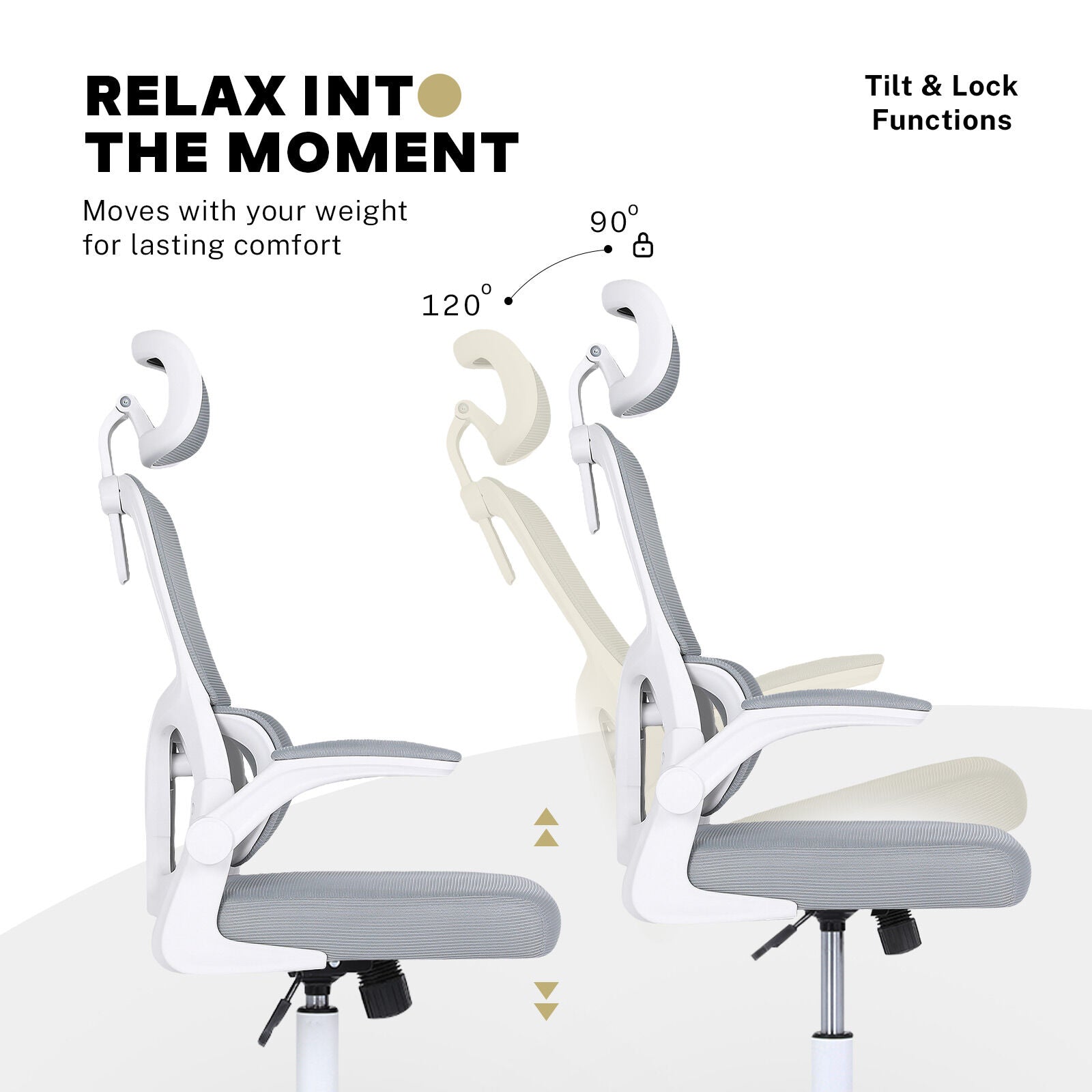 La Bella Grey Ergonomic Office Chair SITIO