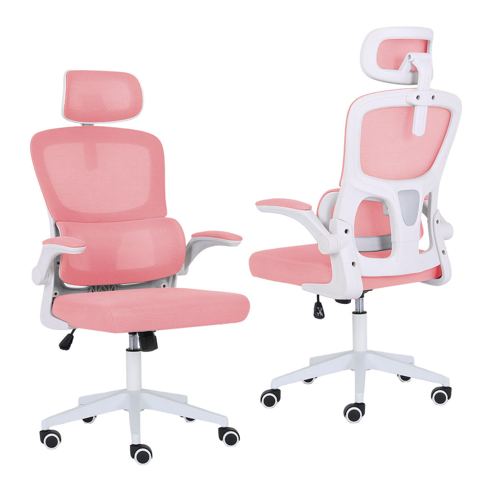 La Bella Adjustable Pink Office Chair