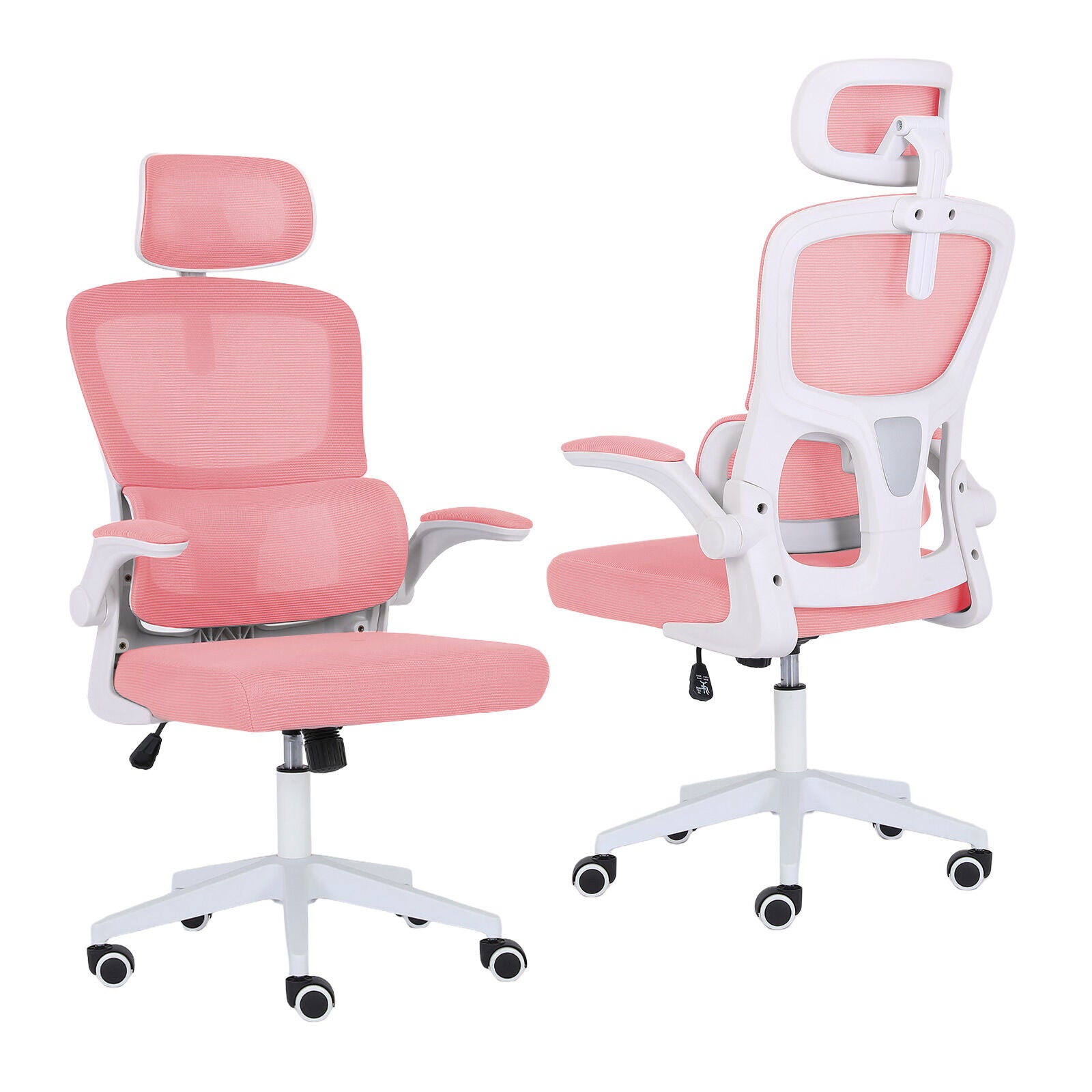 La Bella Adjustable Pink Office Chair