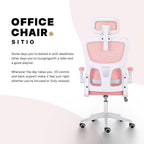 La Bella Adjustable Pink Office Chair