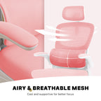 La Bella Adjustable Pink Office Chair
