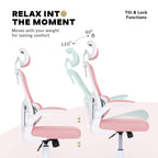 La Bella Adjustable Pink Office Chair