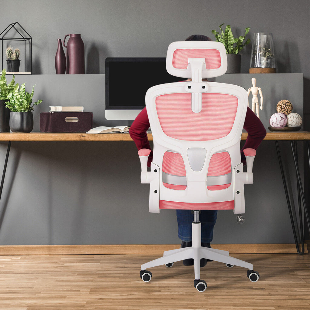 La Bella Adjustable Pink Office Chair