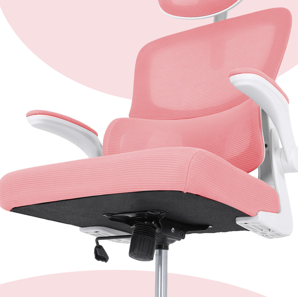 La Bella Adjustable Pink Office Chair