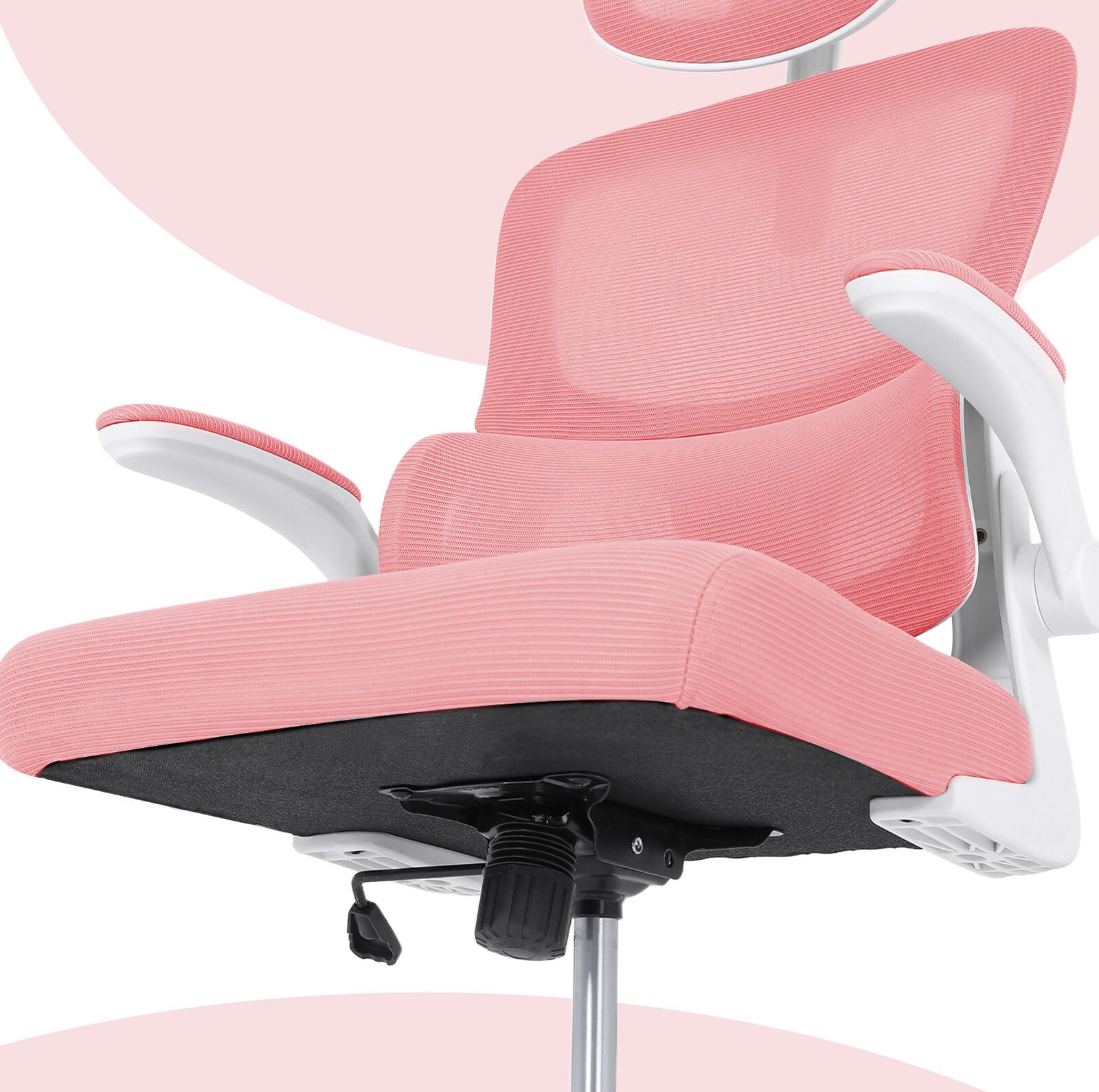 La Bella Adjustable Pink Office Chair
