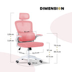 La Bella Adjustable Pink Office Chair