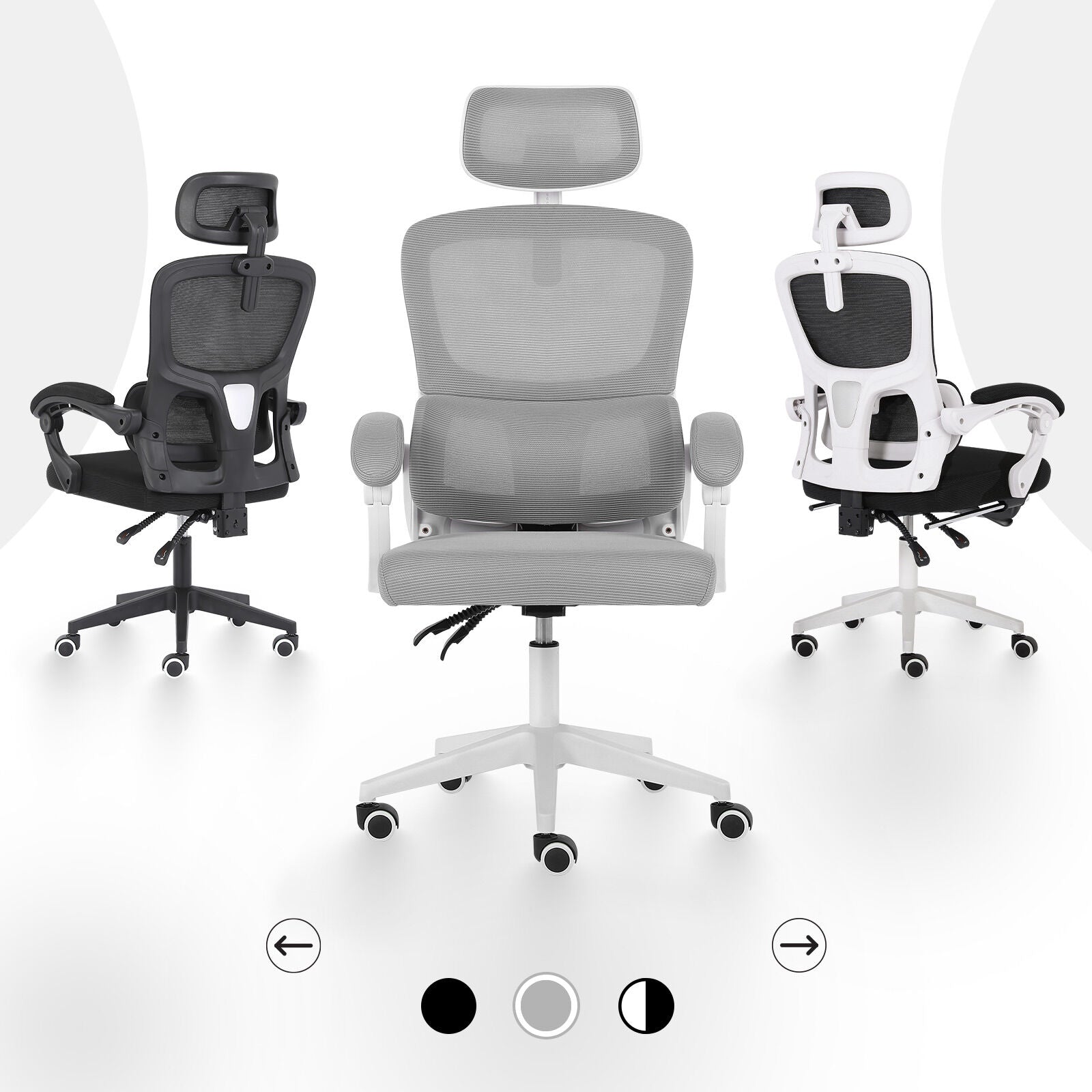 La Bella VELTRA Grey Ergonomic Office Chair