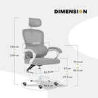 La Bella VELTRA Grey Ergonomic Office Chair