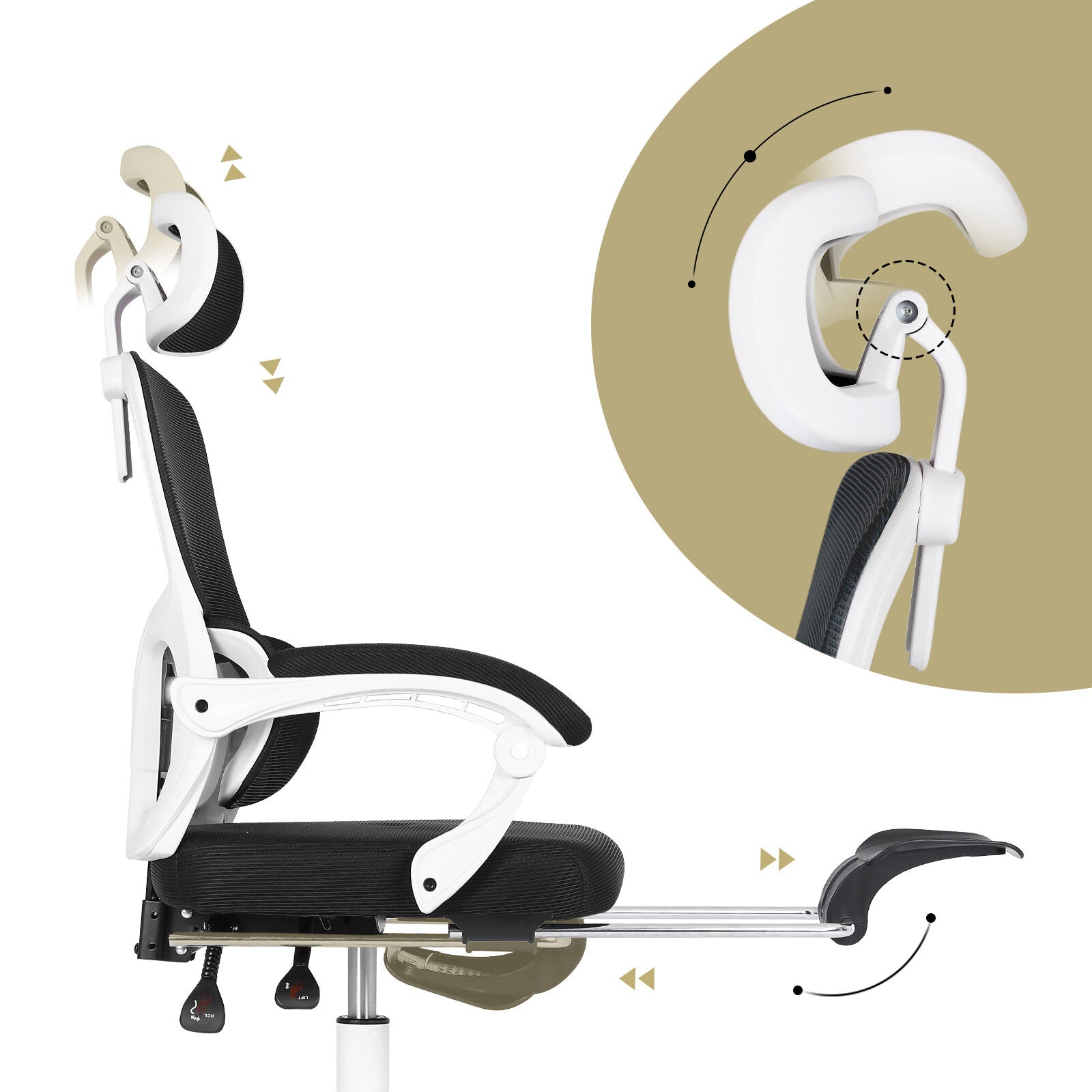 VELTRA Ergonomic Reclining Office Chair - Black