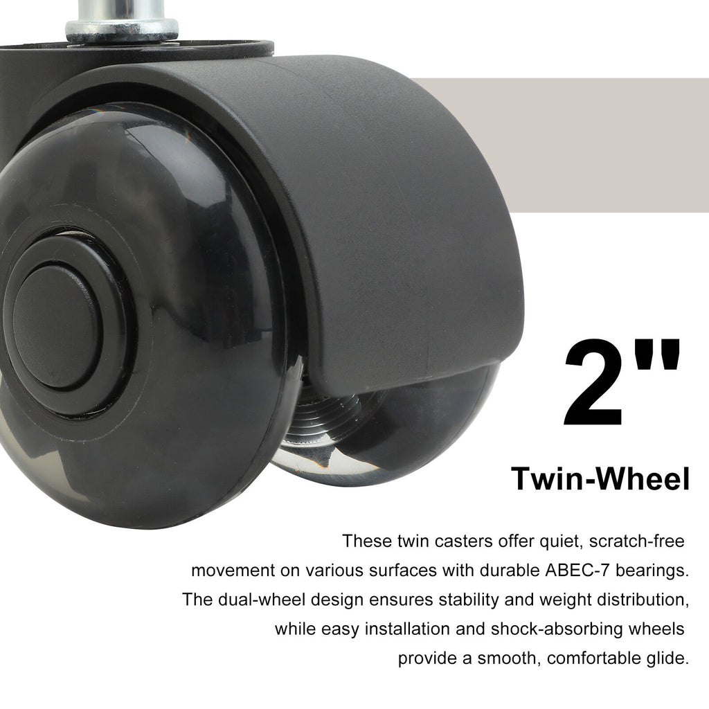 La Bella 5X Twin Wheel Office Chair Casters