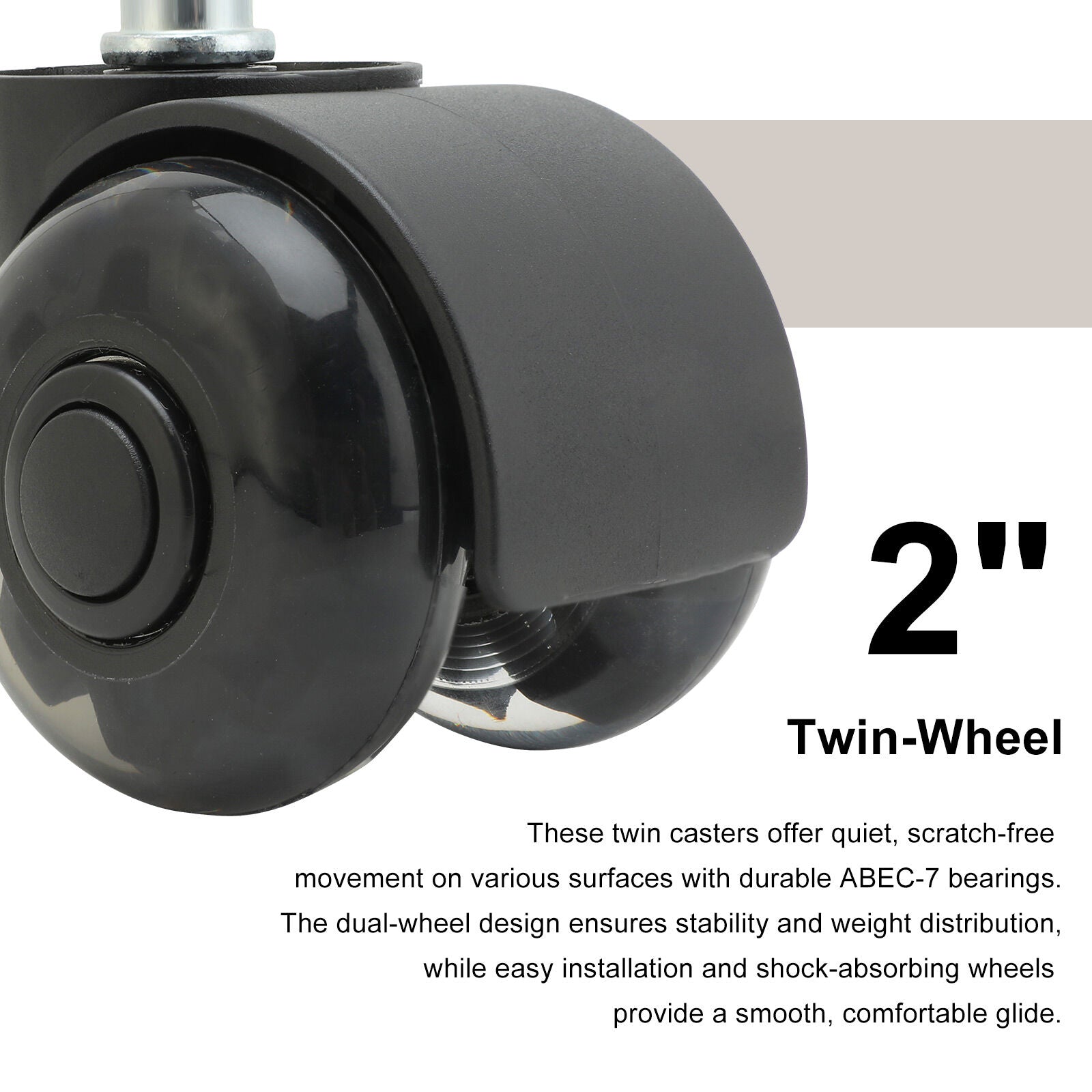 La Bella 5X Twin Wheel Office Chair Casters