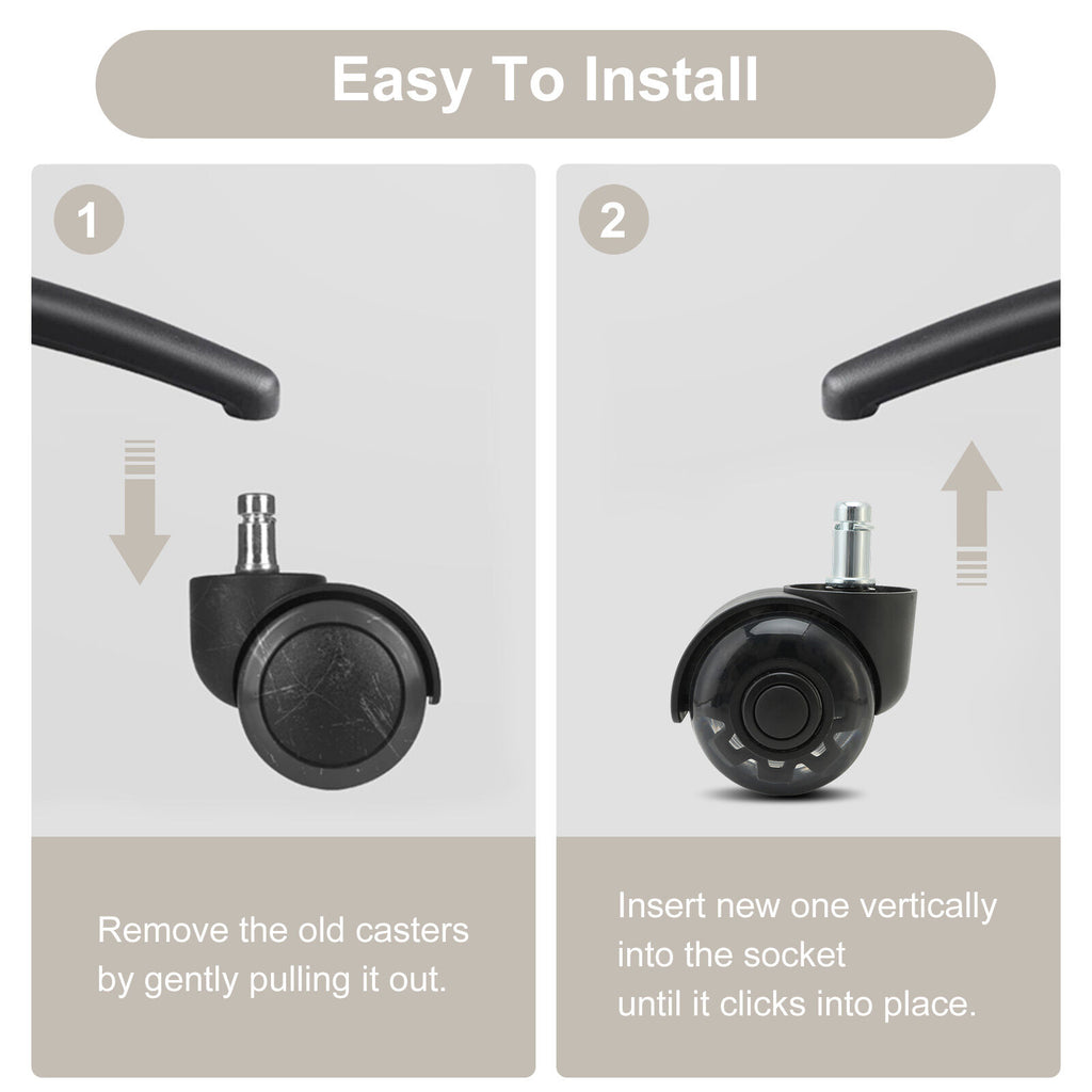 La Bella 5X Twin Wheel Office Chair Casters