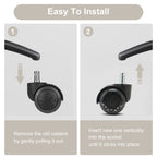 La Bella 5X Twin Wheel Office Chair Casters