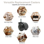 La Bella 5X Twin Wheel Office Chair Casters