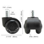 La Bella 5X Twin Wheel Office Chair Casters
