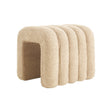 Ridge Arch Beige Teddy Ottoman Stool