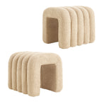 Ridge Arch Ottoman Stool Set of 2