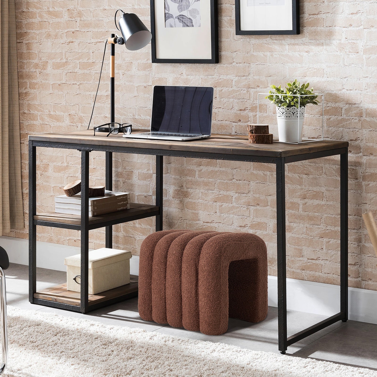 Ridge Arch Ottoman Stool Set of 2