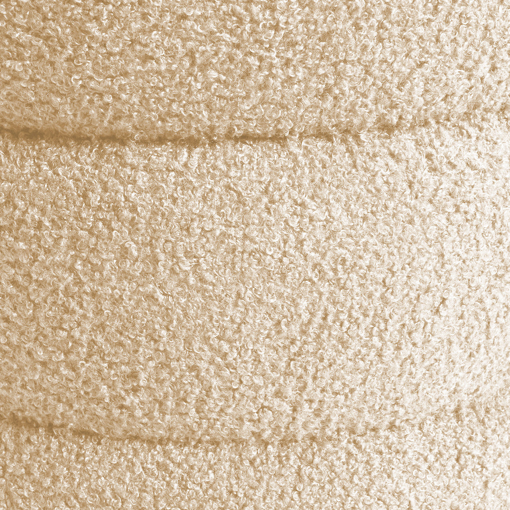 La Bella Beige Round Stacked Ottoman Stool