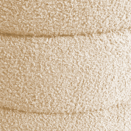 La Bella Beige Round Stacked Ottoman Stool