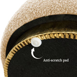 La Bella Beige Round Stacked Ottoman Stool