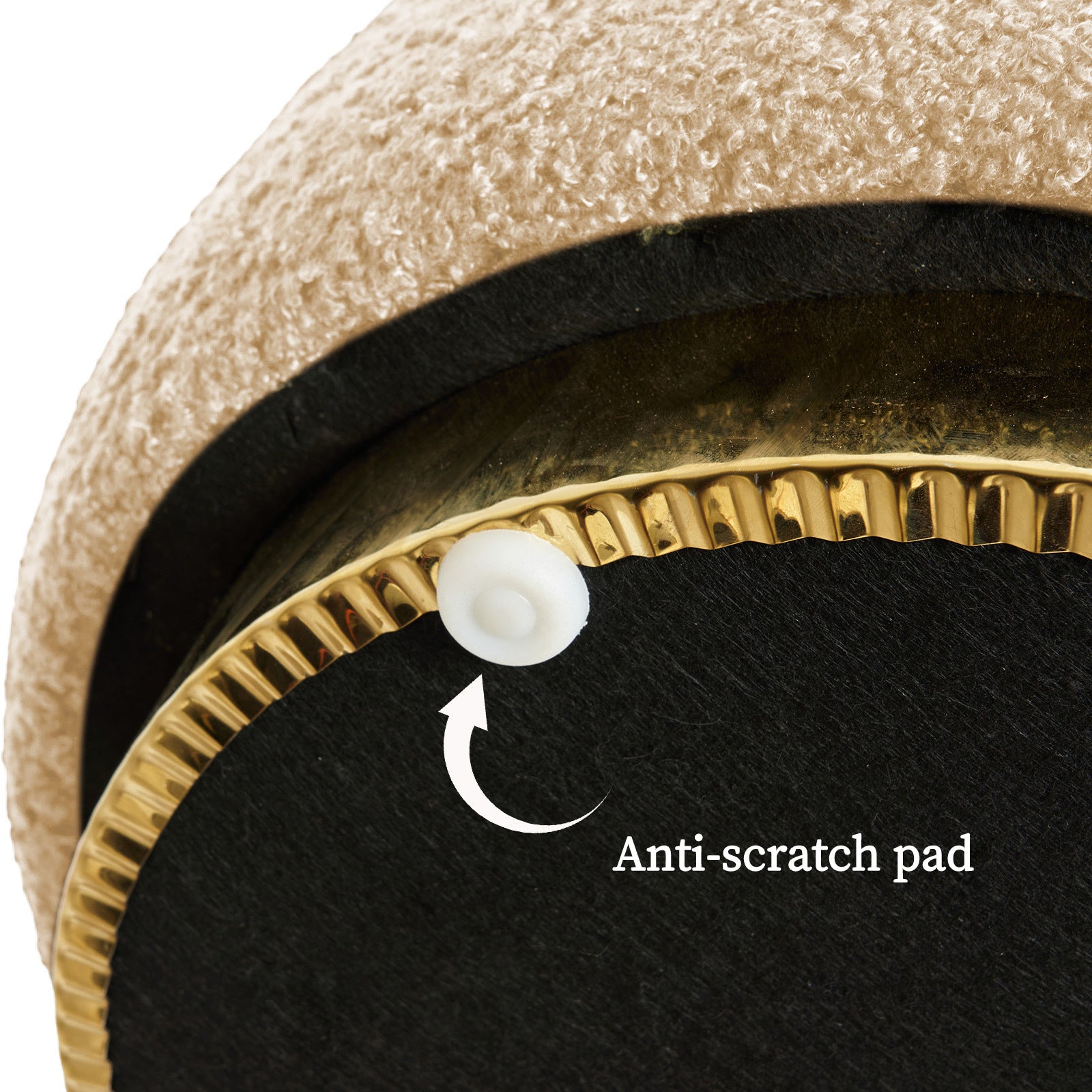 La Bella Beige Round Stacked Ottoman Stool