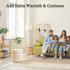 La Bella Beige Round Stacked Ottoman Stool