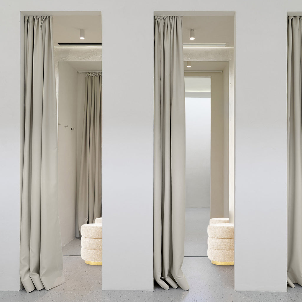 La Bella Beige Round Stacked Ottoman Stool