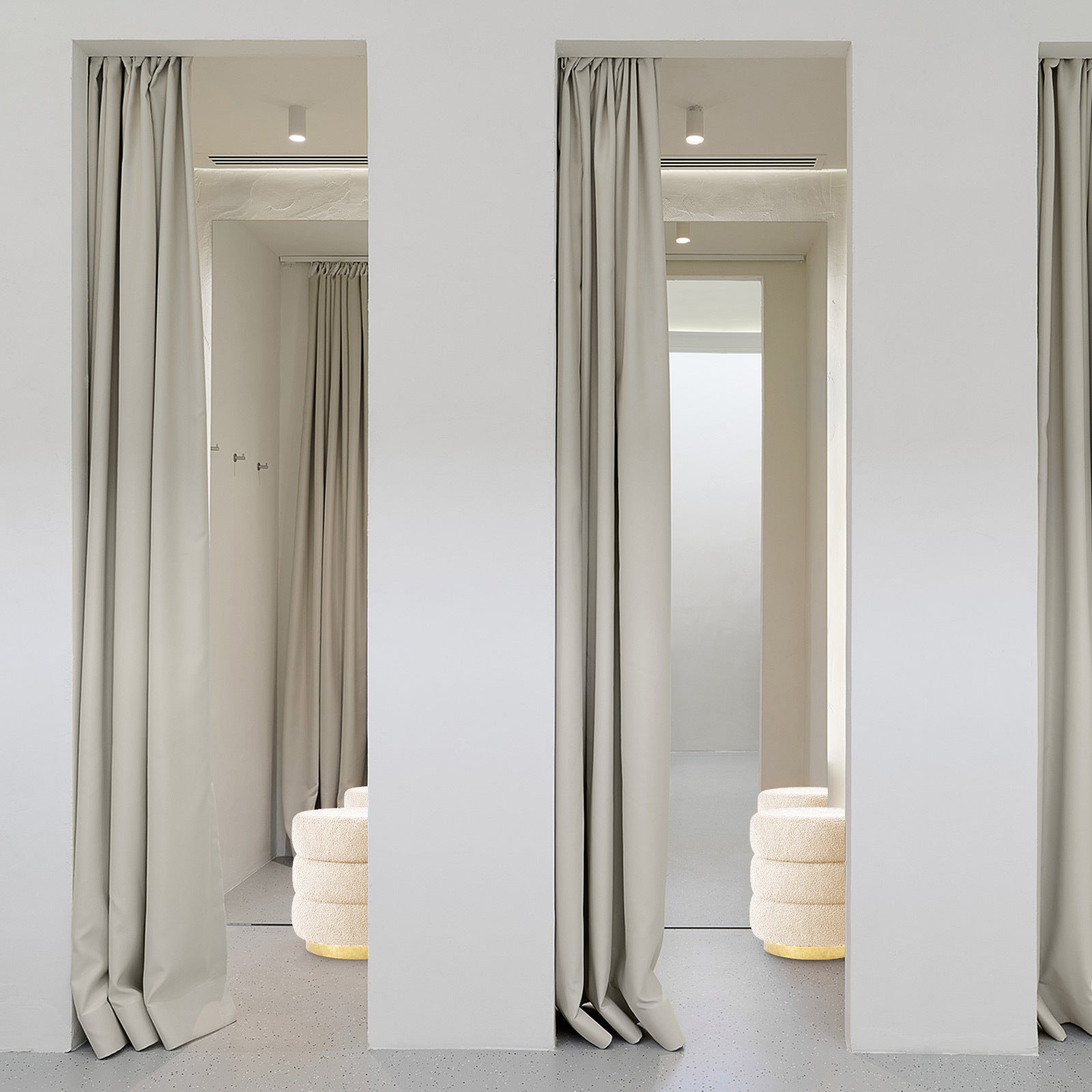 La Bella Beige Round Stacked Ottoman Stool