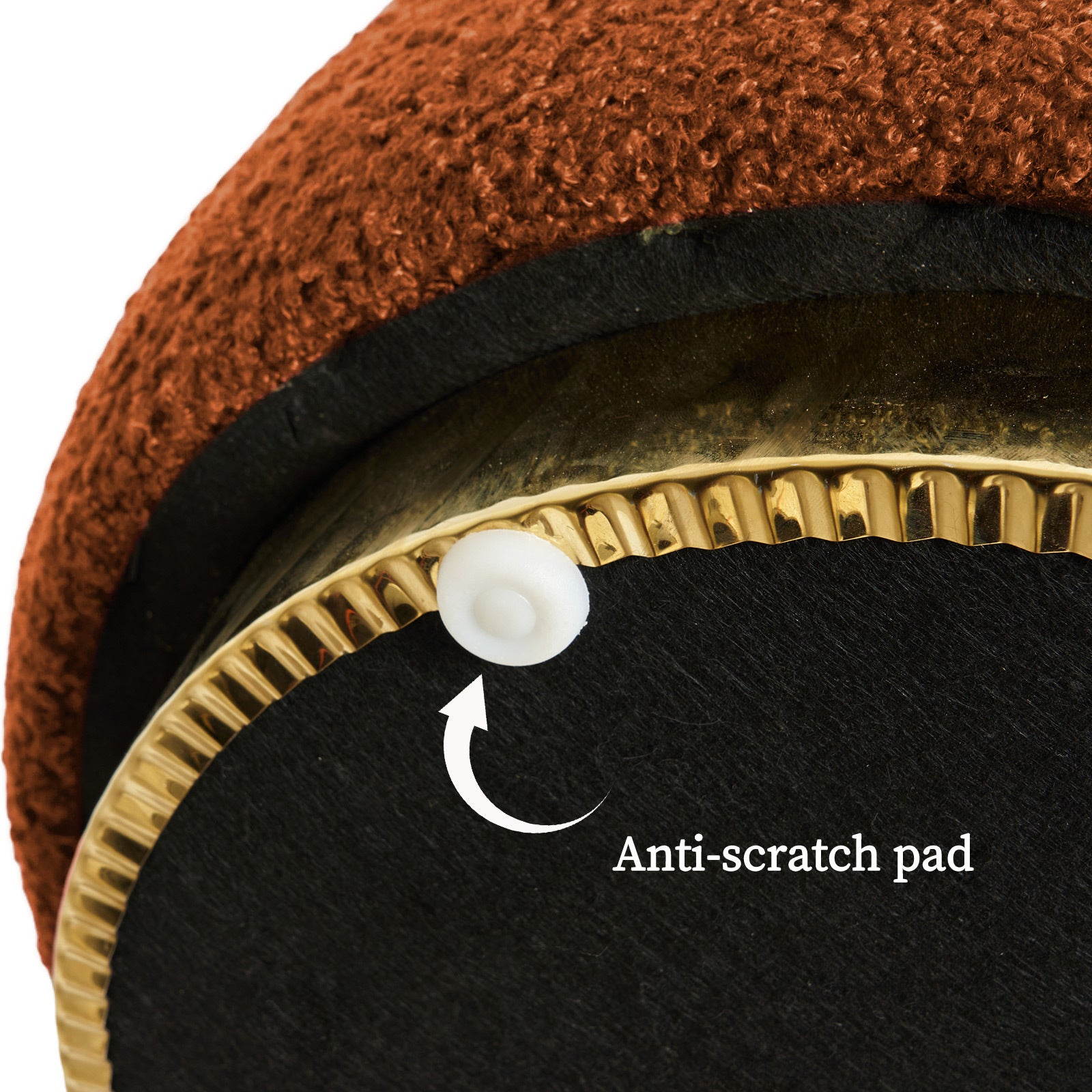 La Bella Orange Stacked Ottoman Stool