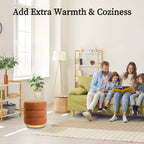 La Bella Orange Stacked Ottoman Stool