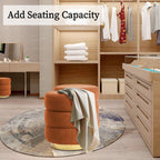 La Bella Orange Stacked Ottoman Stool