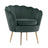 La Bella Scalloped Velvet Armchair with Gold Legs - Various Colors