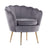 La Bella Scalloped Velvet Armchair with Gold Legs - Various Colors