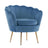 La Bella Scalloped Velvet Armchair with Gold Legs - Various Colors