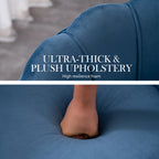 La Bella Scalloped Velvet Armchair with Gold Legs - Various Colors