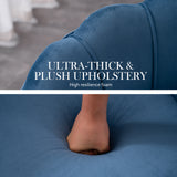 La Bella Scalloped Velvet Armchair with Gold Legs - Various Colors