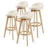Leila Contemporary Wooden Bar Stool