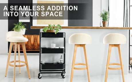 Leila Contemporary Wooden Bar Stool